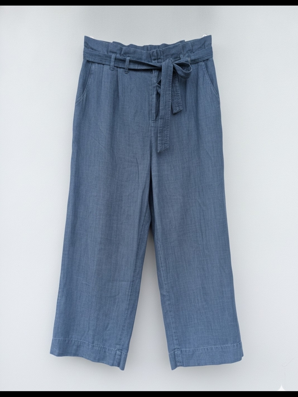 Velvet Heart Blue Denim-Look Tie-Waist Jumpsuit Pants